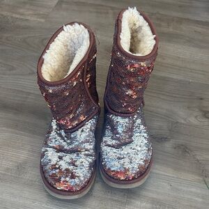 UGG Sequin Winter Boots - Brown and Silver